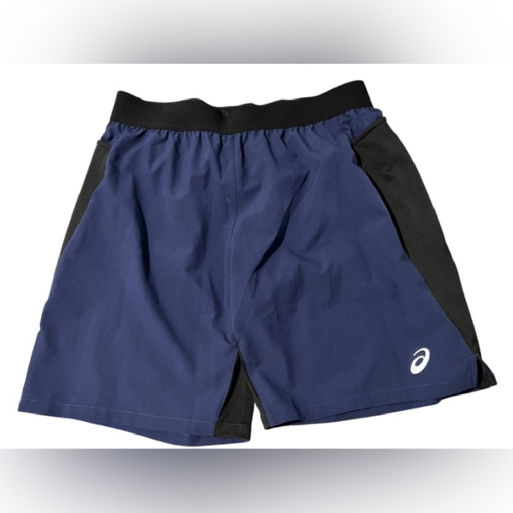 ASICS men's 9 inch mixer short athletic navy black size‎ large workout quick dry